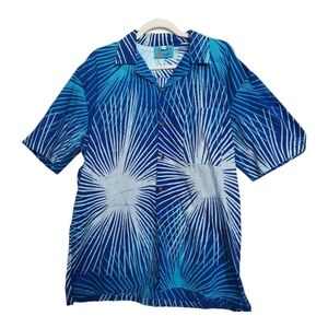 Caribelle Batik Handmade Short Sleeve Cotton Button‎  Down Hawaiian Shirt